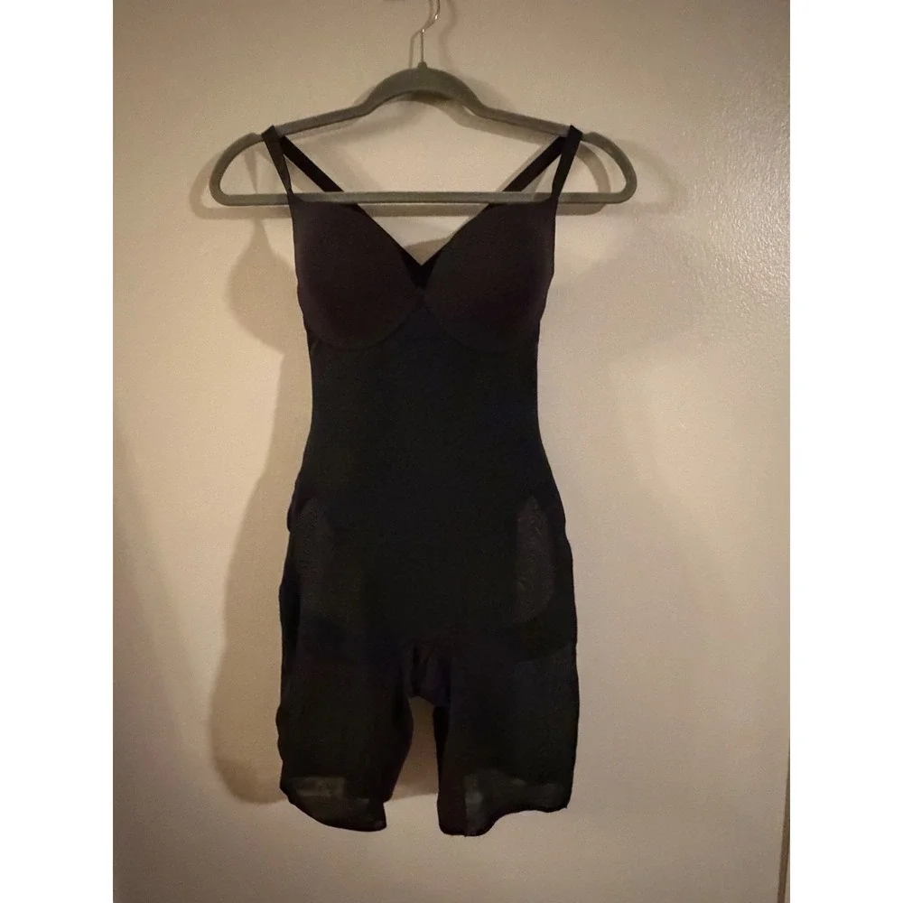 Shapellx PowerConceal Full Body Tummy Control Shapewear Bodysuit Black Small NWT